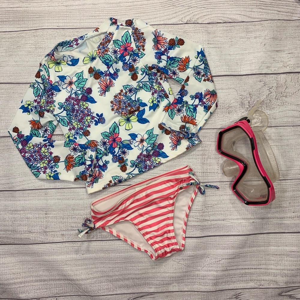 Crazy 8 Two Piece Long Sleeve Swim Suit